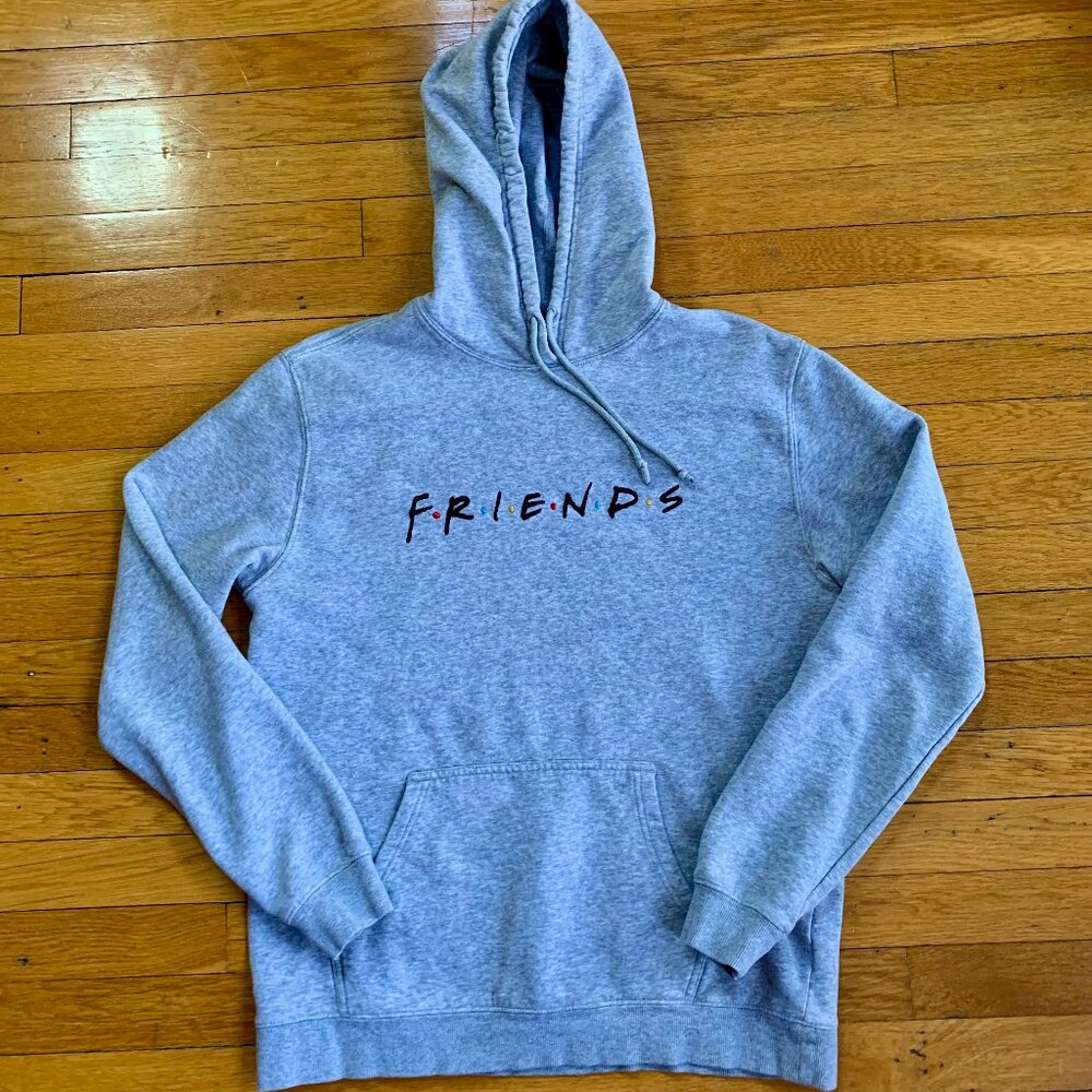 Friends TV Show Hoodie Women’s Pullover Fleece | Grey | L